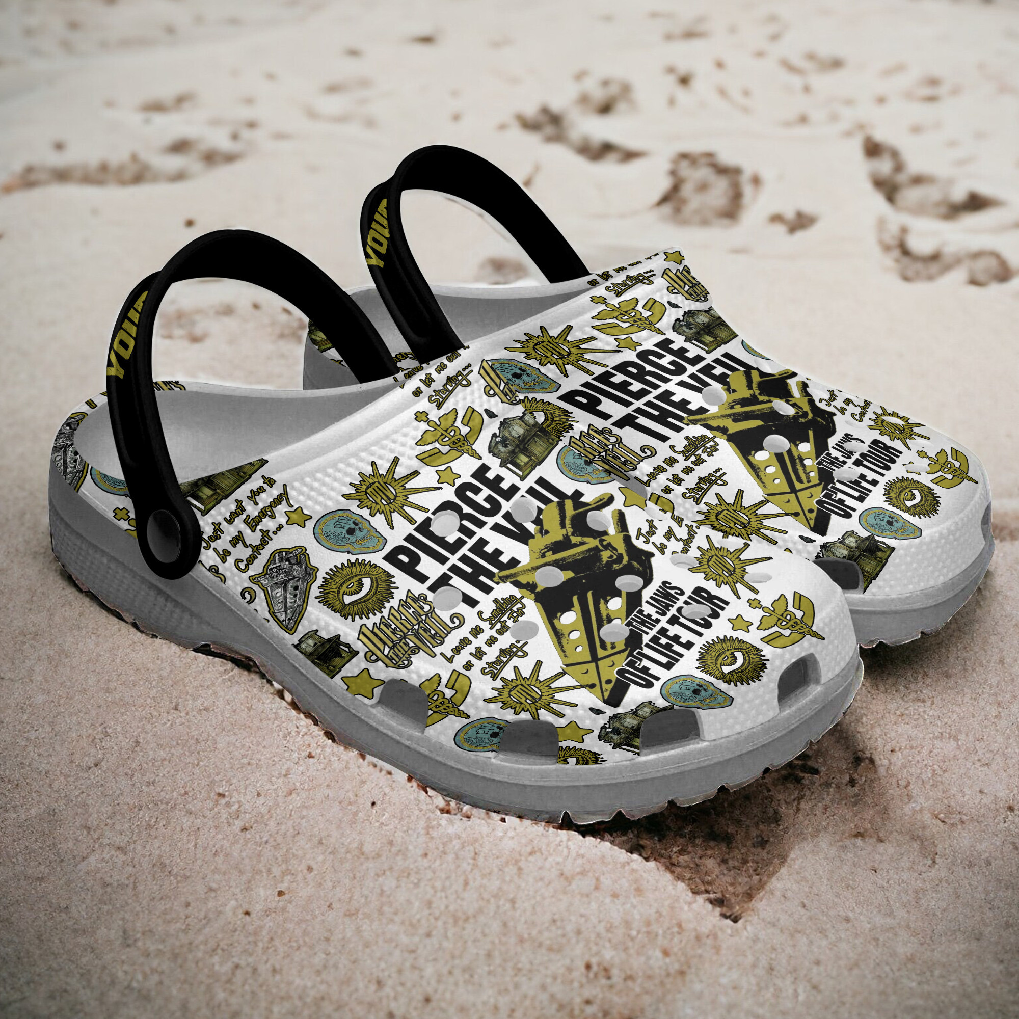 Merchidea Pierce The Veil Music Crocs Crocband Clogs Shoes Comfortable For Men Women and Kids