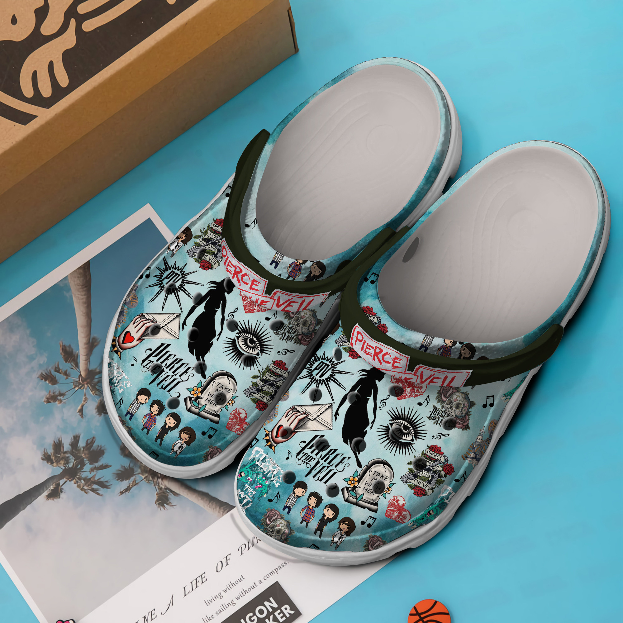 Merchidea Pierce The Veil Music Crocs Crocband Clogs Shoes Comfortable For Men Women and Kids