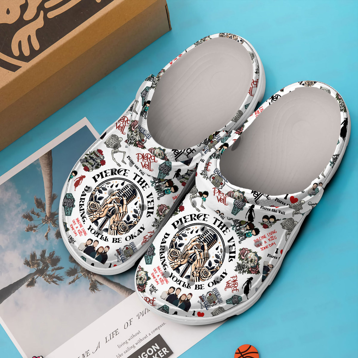 Merchidea Pierce The Veil Music Crocs Crocband Clogs Shoes Comfortable For Men Women and Kids