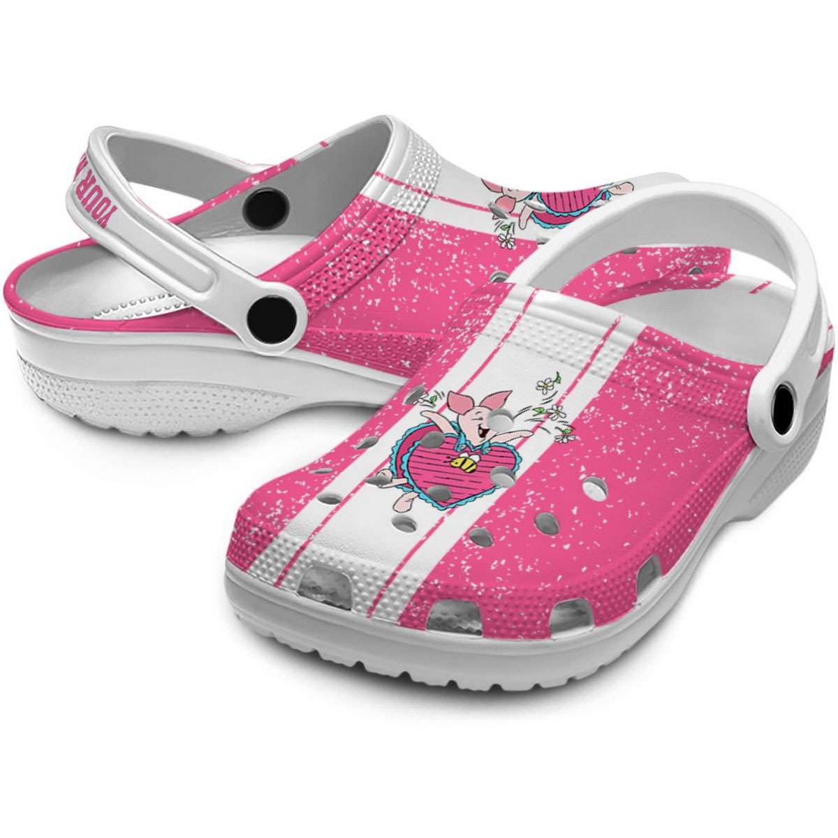 Merchidea Piglet Winnie The Pooh Cartoon Crocs Crocband Clogs Shoes Comfortable For Men Women and Kids