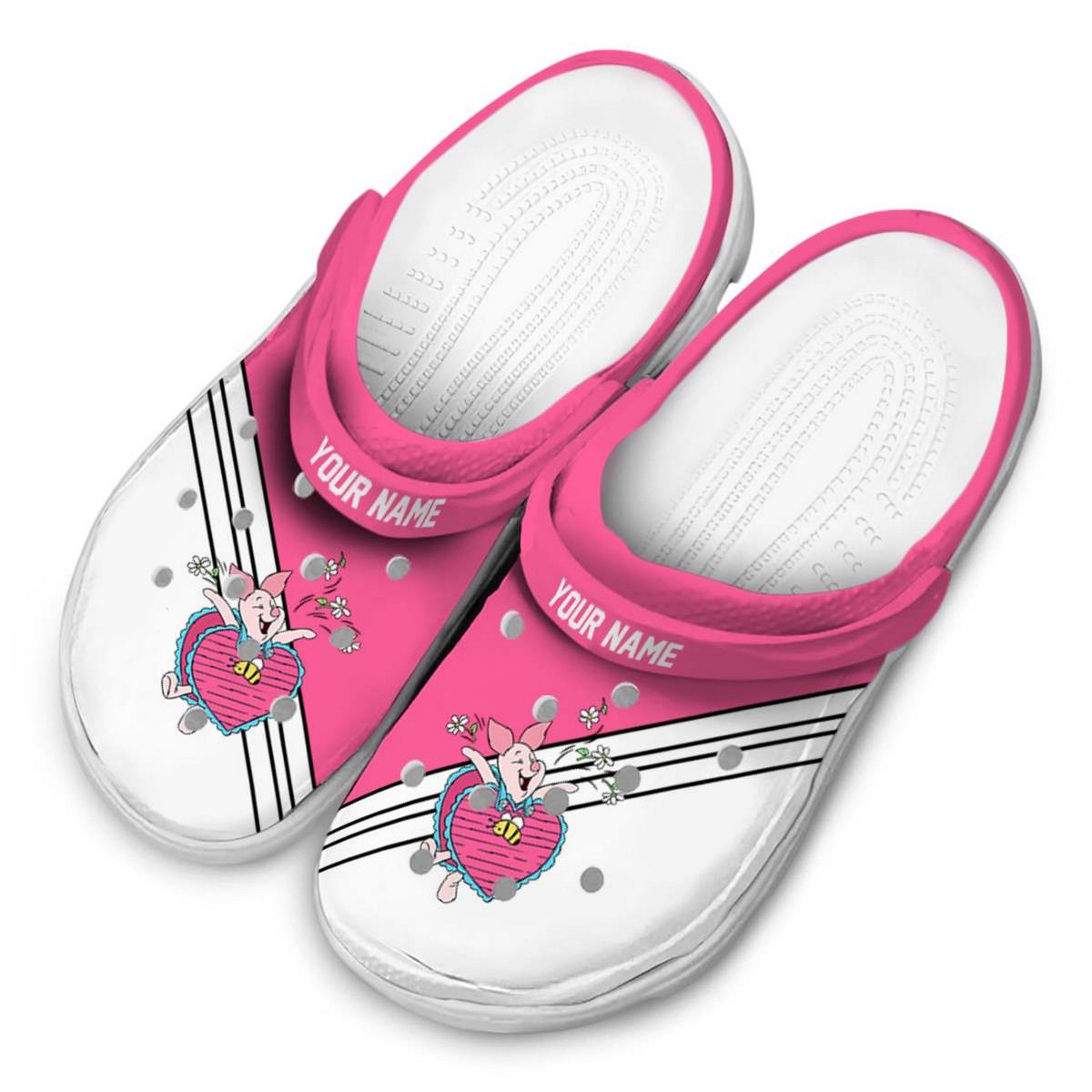 Merchidea Piglet Winnie The Pooh Cartoon Crocs Crocband Clogs Shoes Comfortable For Men Women and Kids