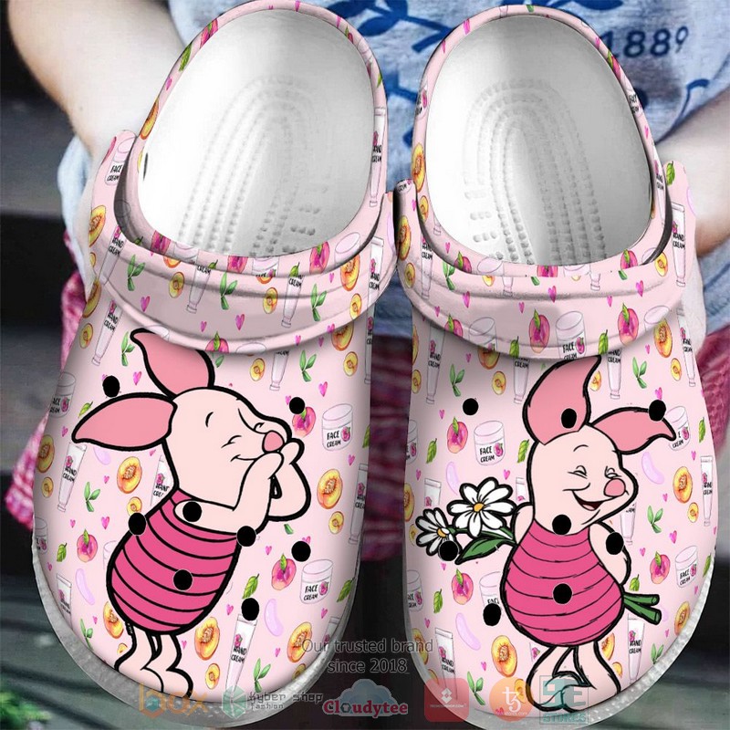 Merchidea Piglet Winnie The Pooh Cartoon Crocs Crocband Clogs Shoes Comfortable For Men Women and Kids