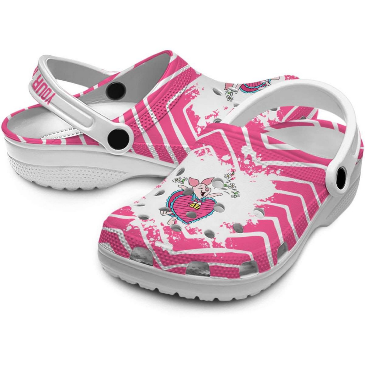 Merchidea Piglet Winnie The Pooh Cartoon Crocs Crocband Clogs Shoes Comfortable For Men Women and Kids