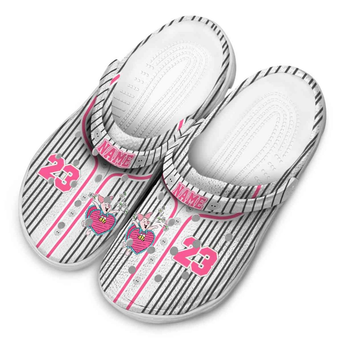 Merchidea Piglet Winnie The Pooh Cartoon Crocs Crocband Clogs Shoes Comfortable For Men Women and Kids