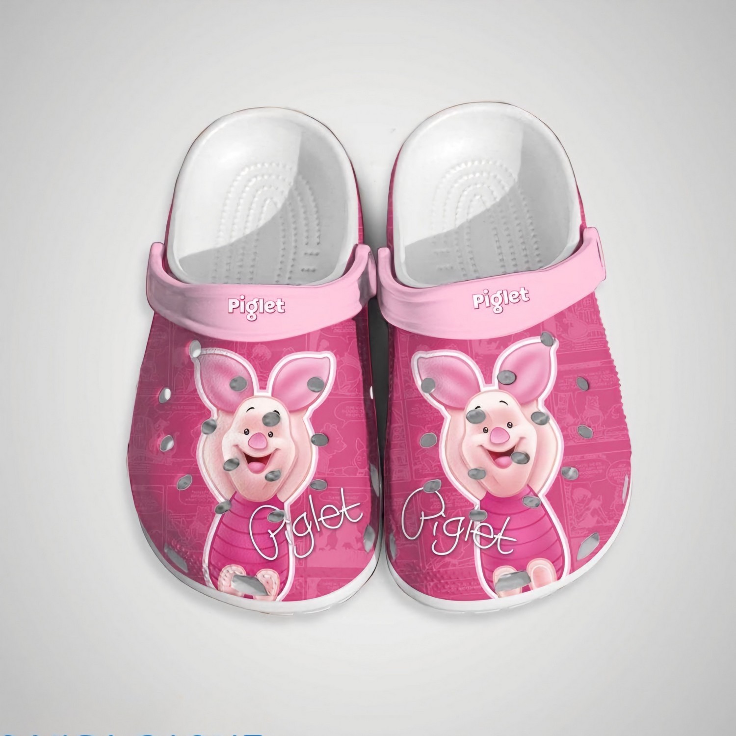 Merchidea Piglet Winnie The Pooh Cartoon Crocs Crocband Clogs Shoes Comfortable For Men Women and Kids