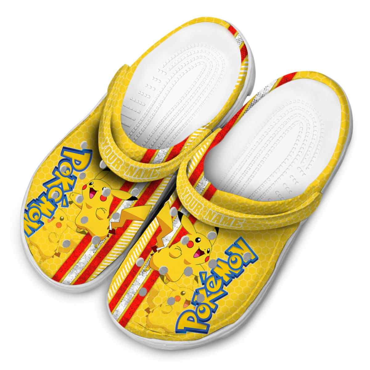 Merchidea Pikachu Pokemon Anime Crocs Crocband Clogs Shoes Comfortable For Men Women and Kids