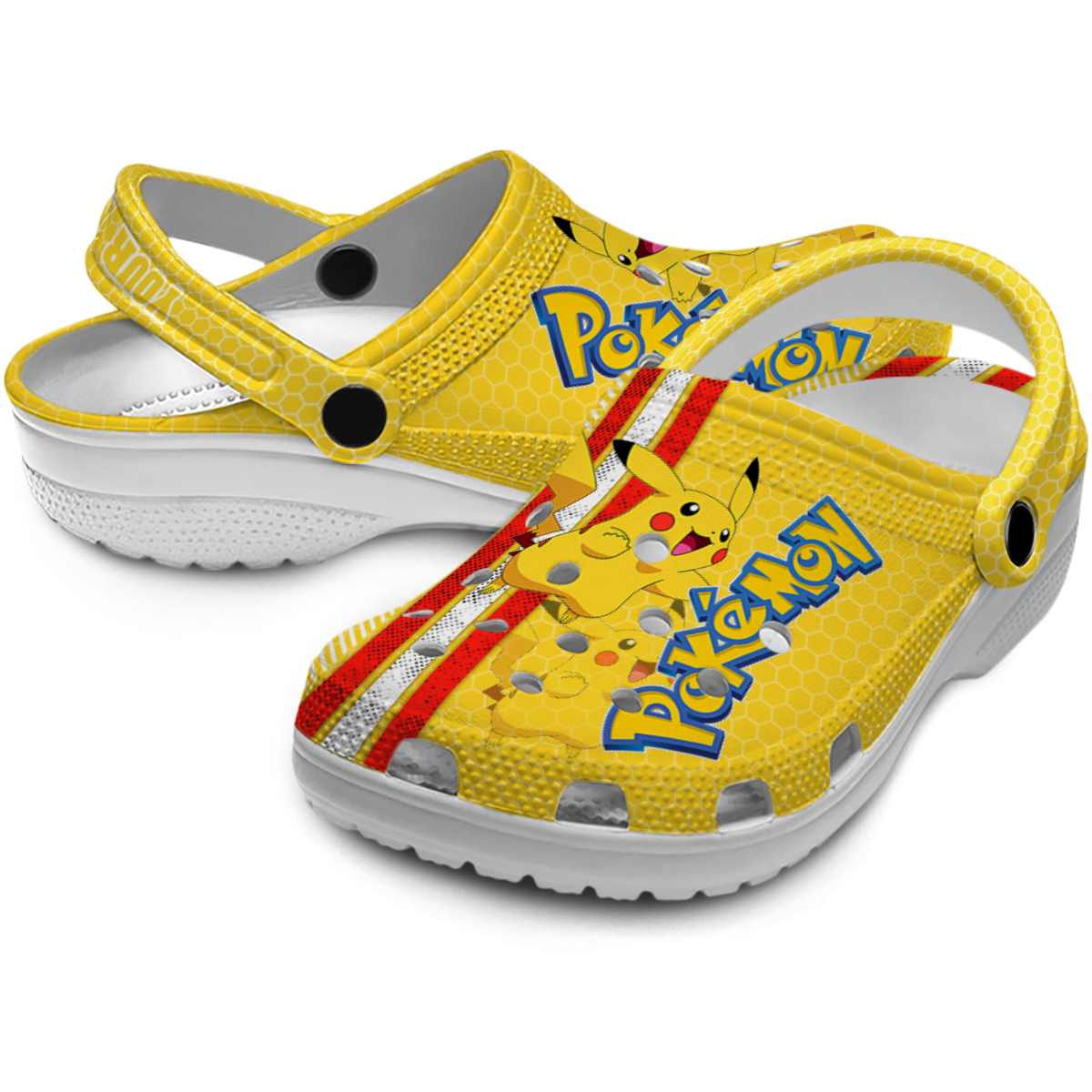 Merchidea Pikachu Pokemon Anime Crocs Crocband Clogs Shoes Comfortable For Men Women and Kids