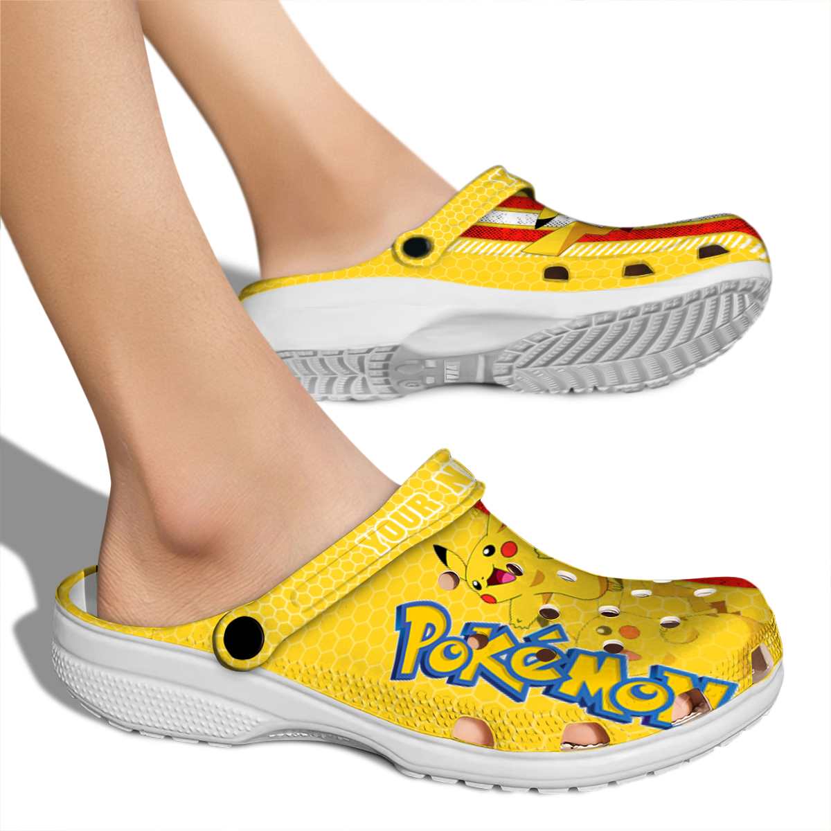 Merchidea Pikachu Pokemon Anime Crocs Crocband Clogs Shoes Comfortable For Men Women and Kids