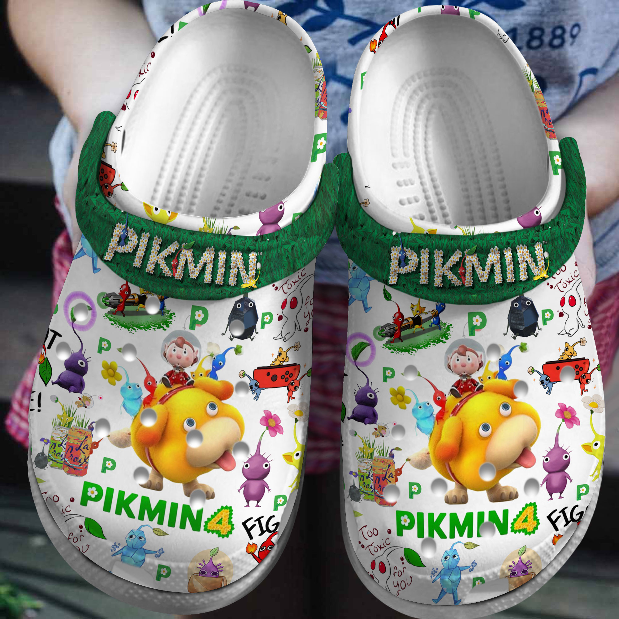 Merchidea Pikmin Game Crocs Crocband Clogs Shoes Comfortable For Men Women and Kids