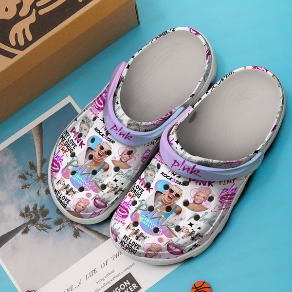 Merchidea Pink Music Crocs Crocband Clogs Shoes Comfortable For Men Women and Kids