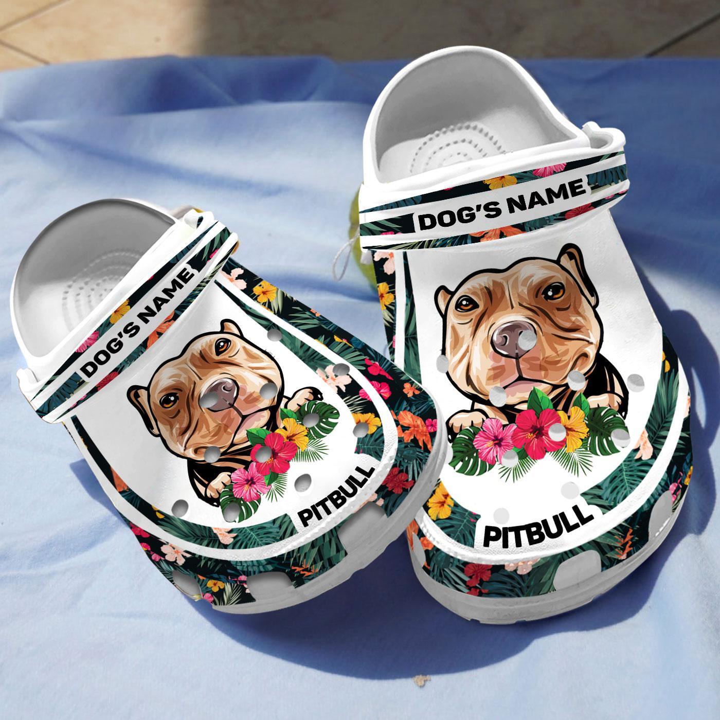 Merchidea Pitbull Dog Crocs Crocband Clogs Shoes Comfortable For Men Women and Kids