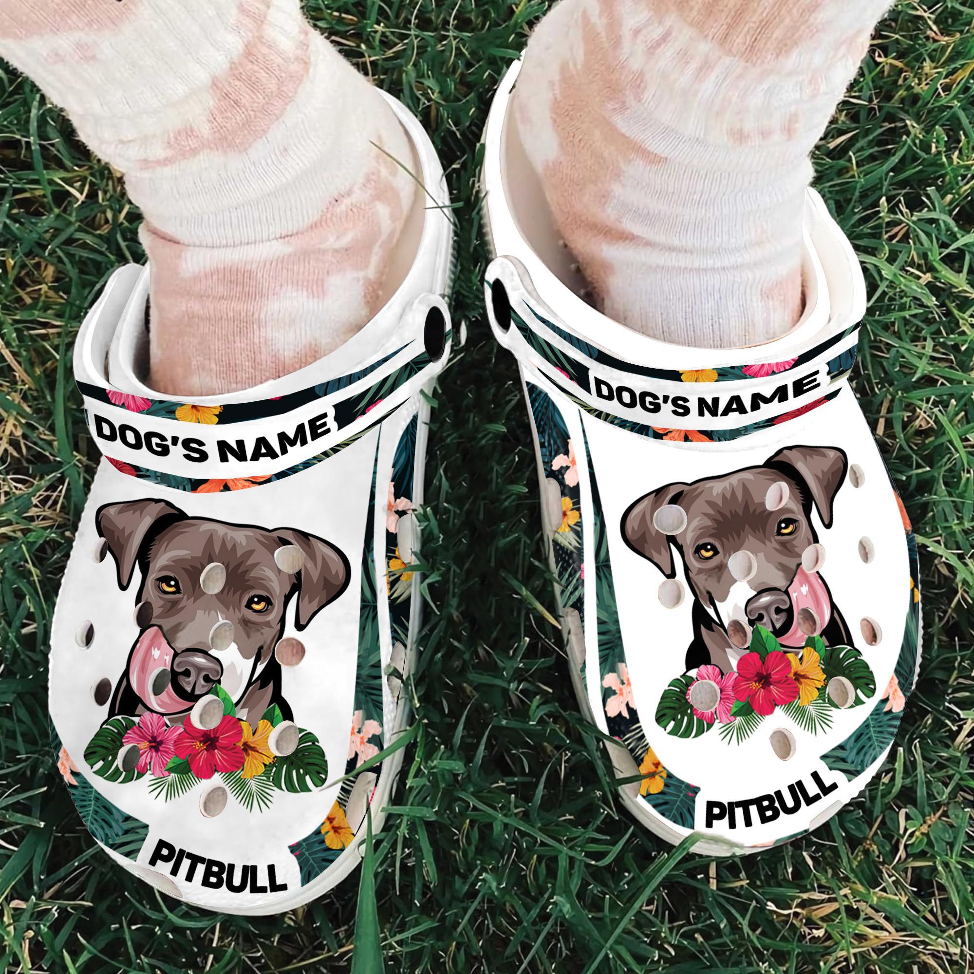 Merchidea Pitbull Dog Crocs Crocband Clogs Shoes Comfortable For Men Women and Kids