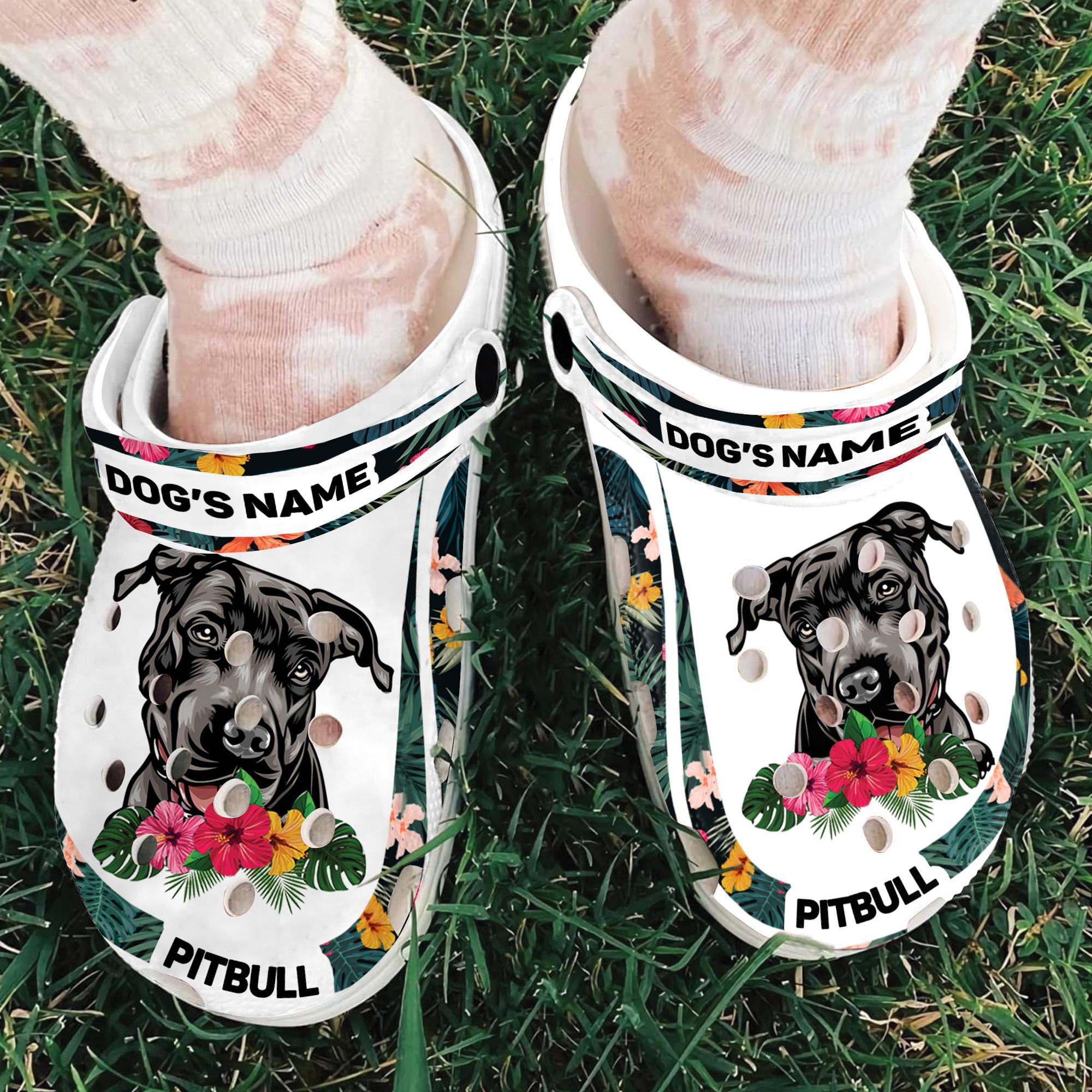 Merchidea Pitbull Dog Crocs Crocband Clogs Shoes Comfortable For Men Women and Kids