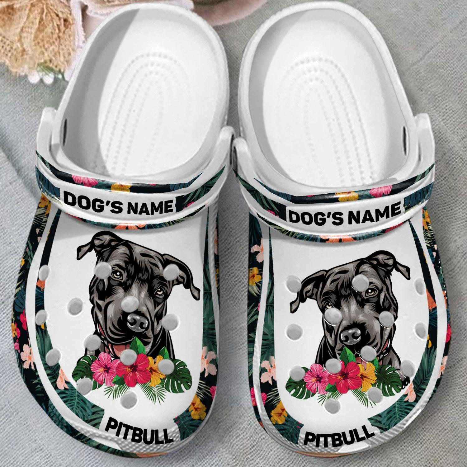 Merchidea Pitbull Dog Crocs Crocband Clogs Shoes Comfortable For Men Women and Kids