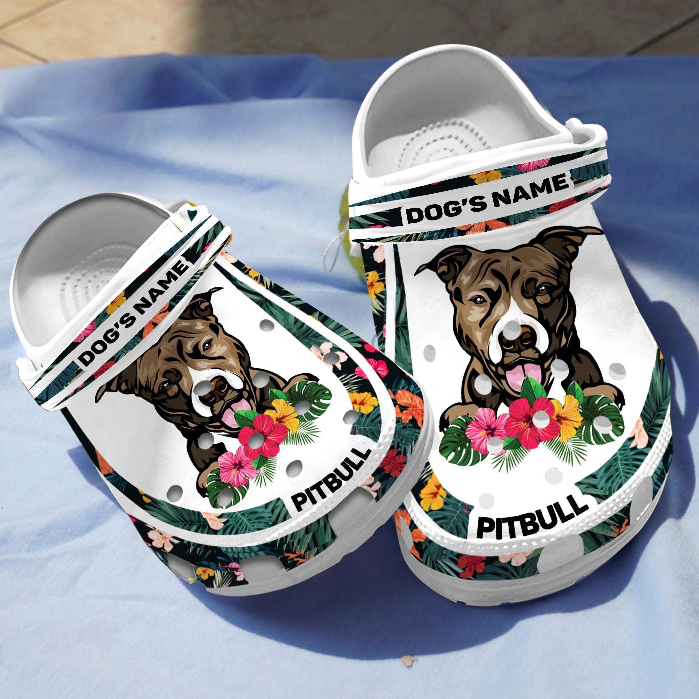 Merchidea Pitbull Dog Crocs Crocband Clogs Shoes Comfortable For Men Women and Kids