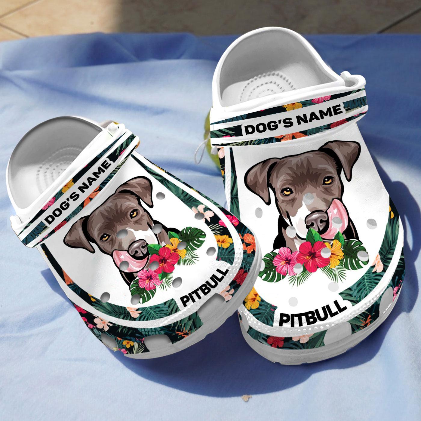 Merchidea Pitbull Dog Crocs Crocband Clogs Shoes Comfortable For Men Women and Kids