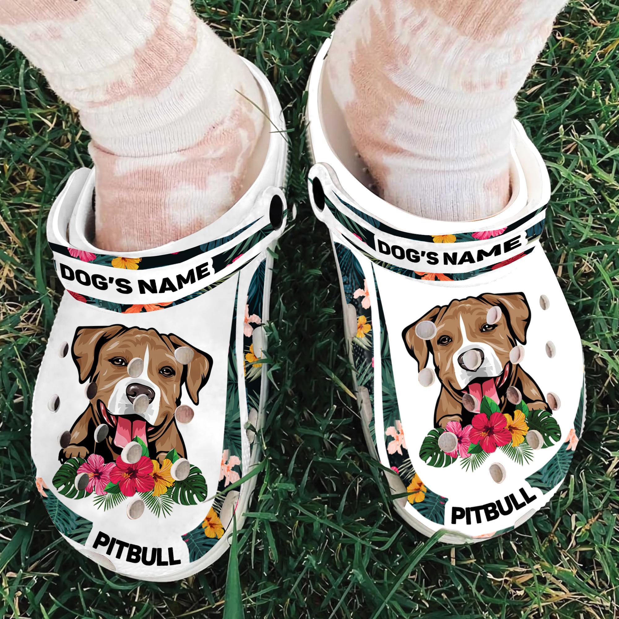 Merchidea Pitbull Dog Crocs Crocband Clogs Shoes Comfortable For Men Women and Kids