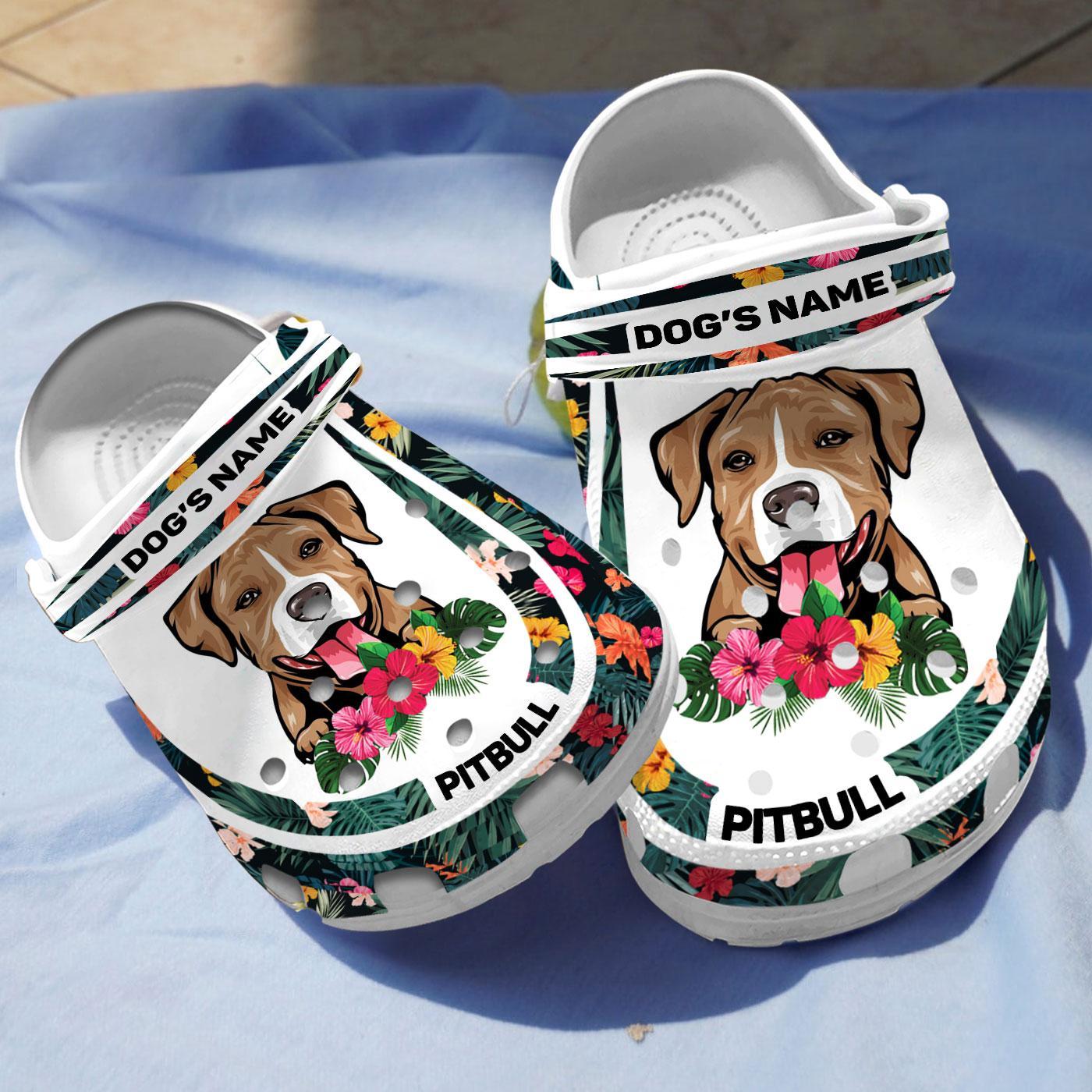 Merchidea Pitbull Dog Crocs Crocband Clogs Shoes Comfortable For Men Women and Kids