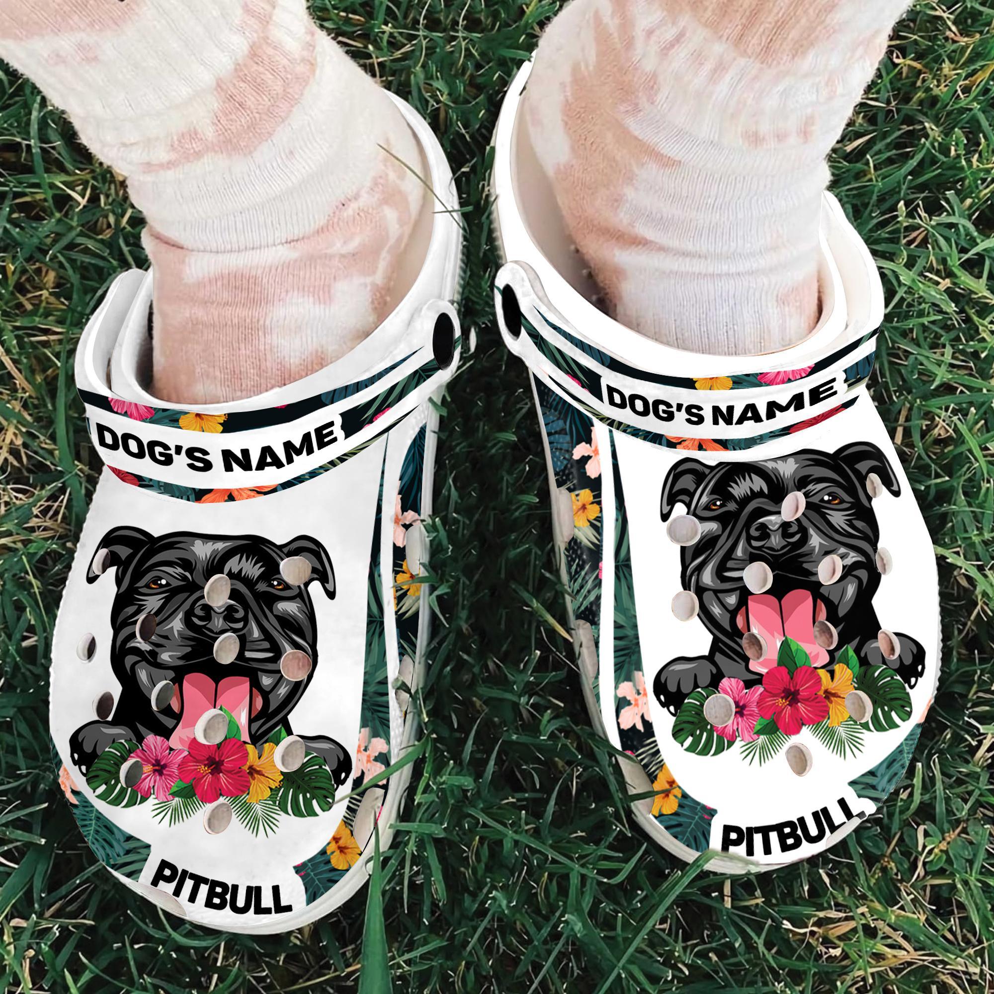 Merchidea Pitbull Dog Crocs Crocband Clogs Shoes Comfortable For Men Women and Kids