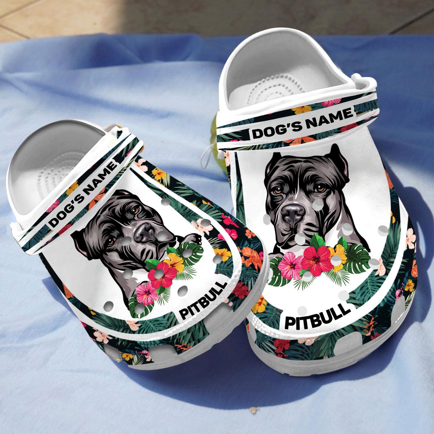 Merchidea Pitbull Dog Crocs Crocband Clogs Shoes Comfortable For Men Women and Kids