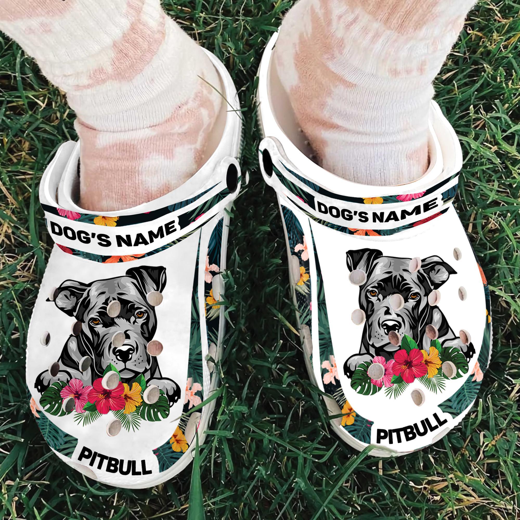 Merchidea Pitbull Dog Crocs Crocband Clogs Shoes Comfortable For Men Women and Kids