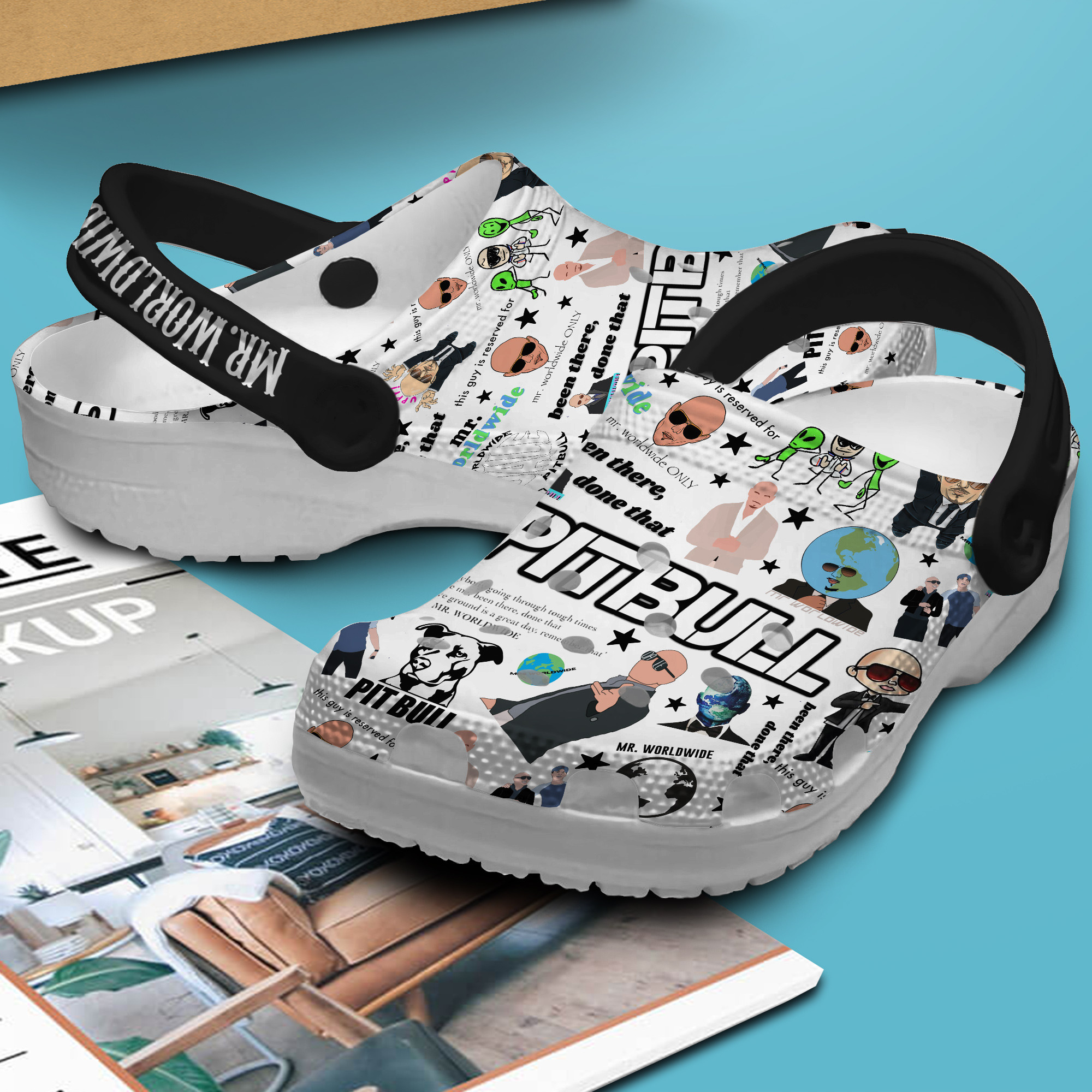 Merchidea Pitbull Music Crocs Crocband Clogs Shoes Comfortable For Men Women and Kids