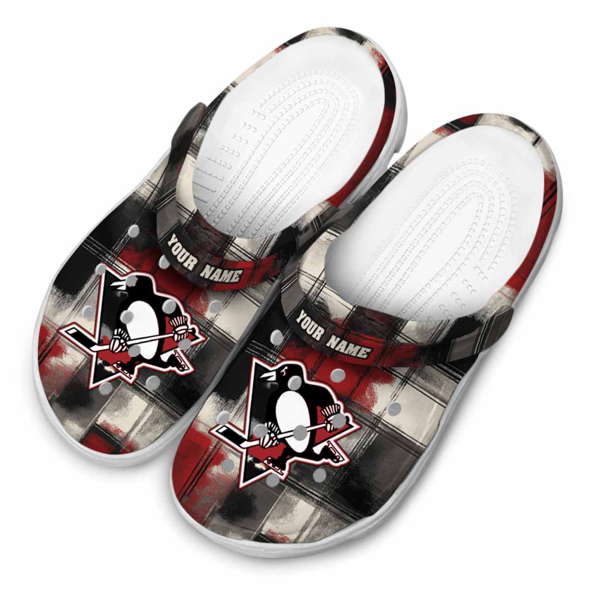 Merchidea Pittsburgh Penguins NHL Sport Crocs Crocband Clogs Shoes Comfortable For Men Women and Kids