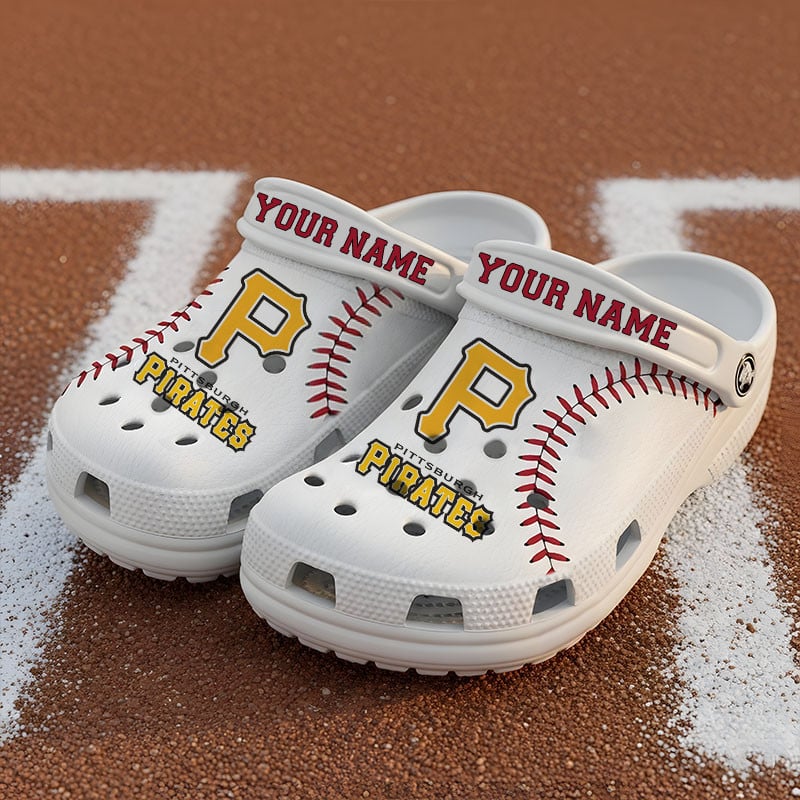 Merchidea Pittsburgh Pirates MLB Crocs Crocband Clogs Shoes Comfortable For Men Women and Kids