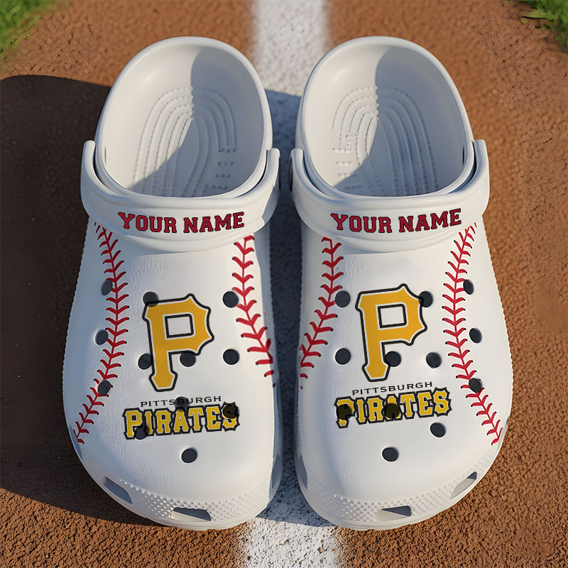Merchidea Pittsburgh Pirates MLB Crocs Crocband Clogs Shoes Comfortable For Men Women and Kids