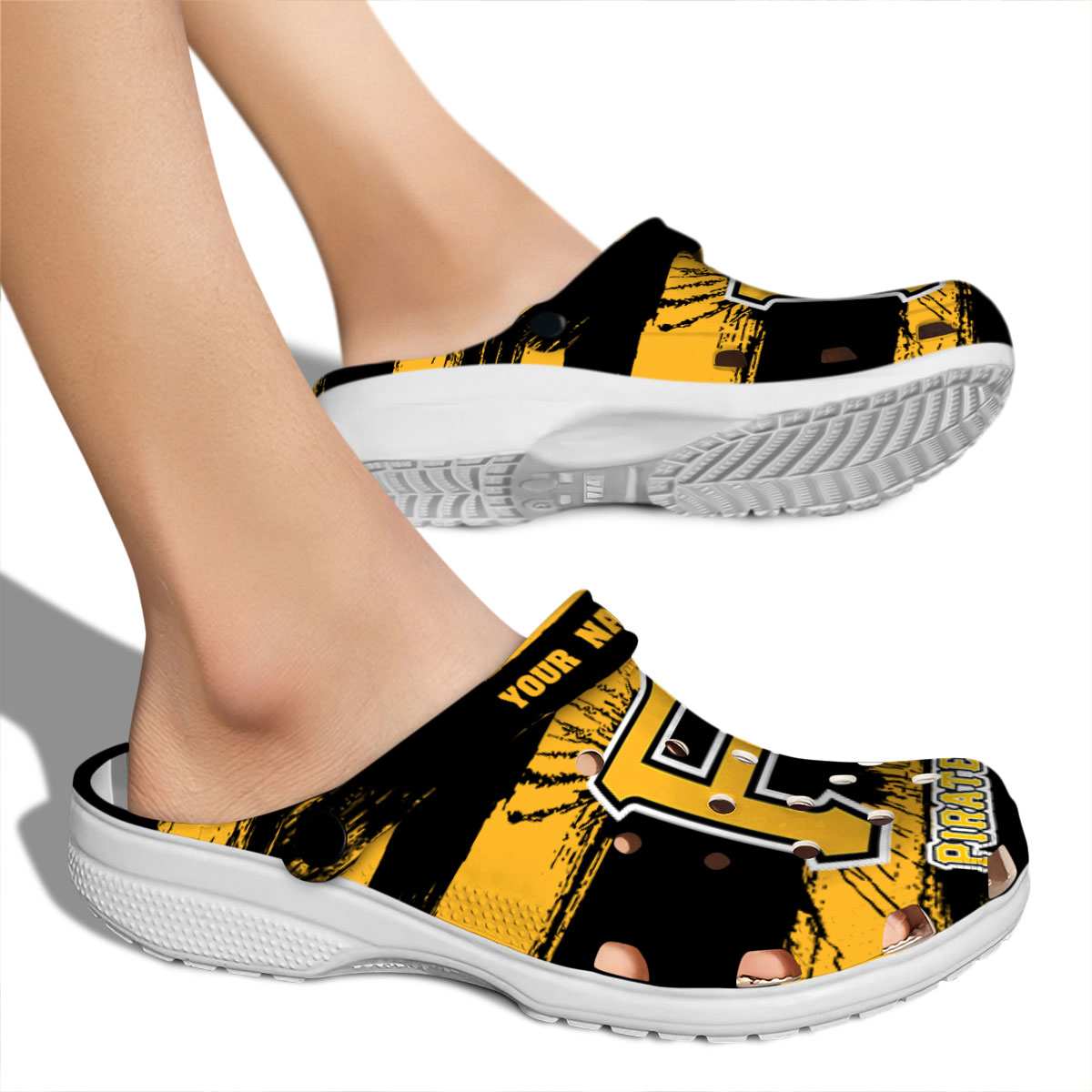 Merchidea Pittsburgh Pirates MLB Sport Crocs Crocband Clogs Shoes Comfortable For Men Women and Kids