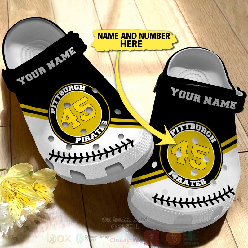 Merchidea Pittsburgh Pirates MLB Sport Crocs Crocband Clogs Shoes Comfortable For Men Women and Kids