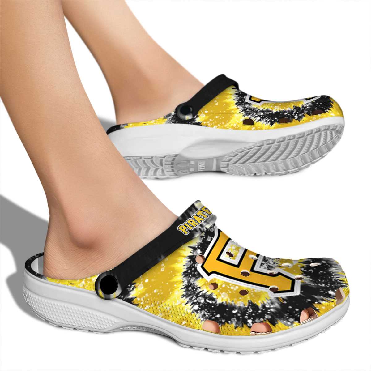 Merchidea Pittsburgh Pirates MLB Sport Crocs Crocband Clogs Shoes Comfortable For Men Women and Kids