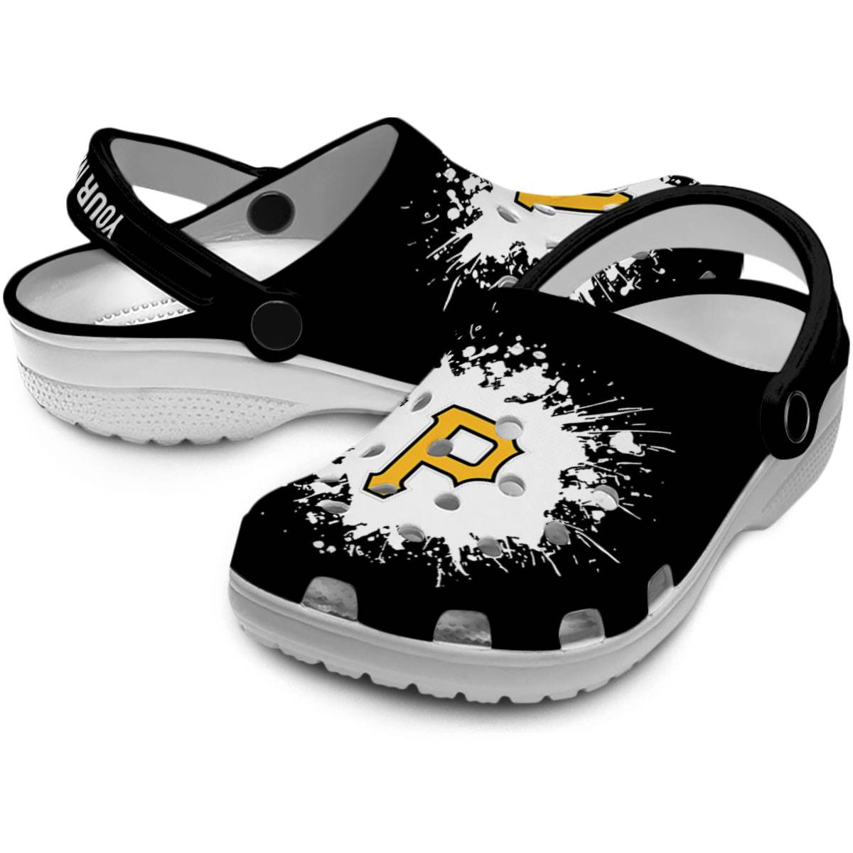 Merchidea Pittsburgh Pirates MLB Sport Crocs Crocband Clogs Shoes Comfortable For Men Women and Kids