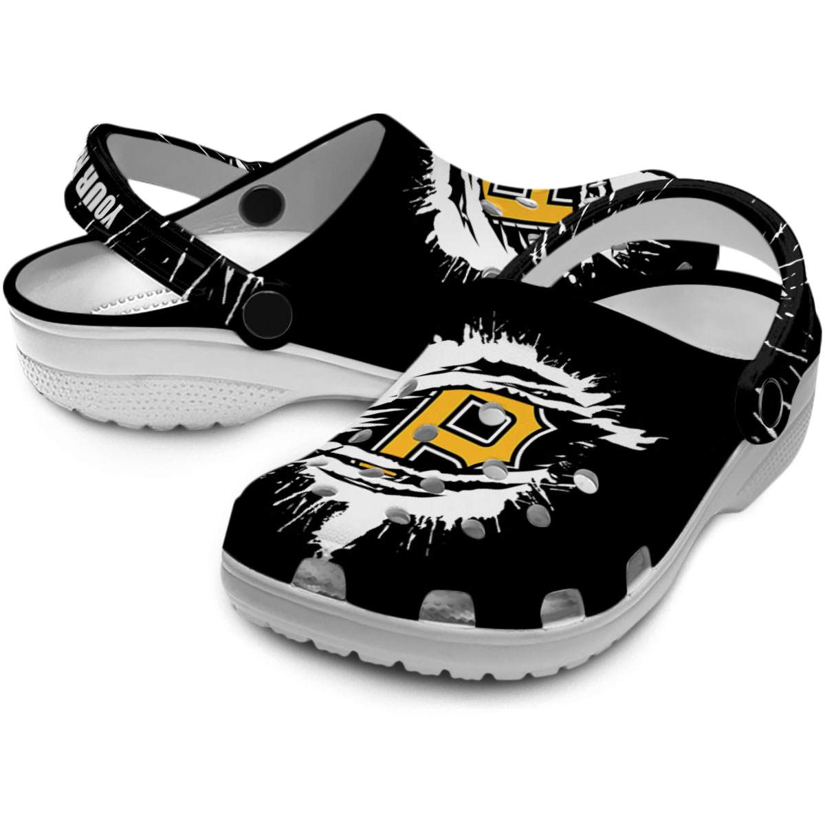 Merchidea Pittsburgh Pirates MLB Sport Crocs Crocband Clogs Shoes Comfortable For Men Women and Kids