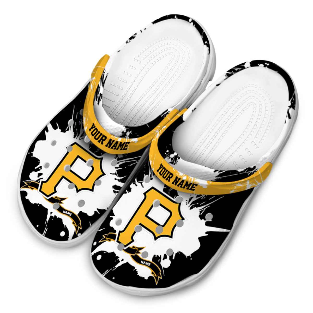 Merchidea Pittsburgh Pirates MLB Sport Crocs Crocband Clogs Shoes Comfortable For Men Women and Kids