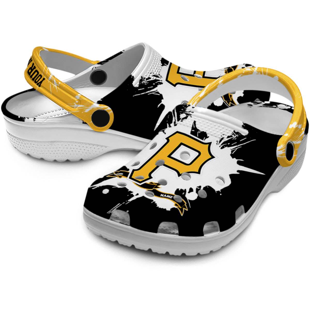 Merchidea Pittsburgh Pirates MLB Sport Crocs Crocband Clogs Shoes Comfortable For Men Women and Kids
