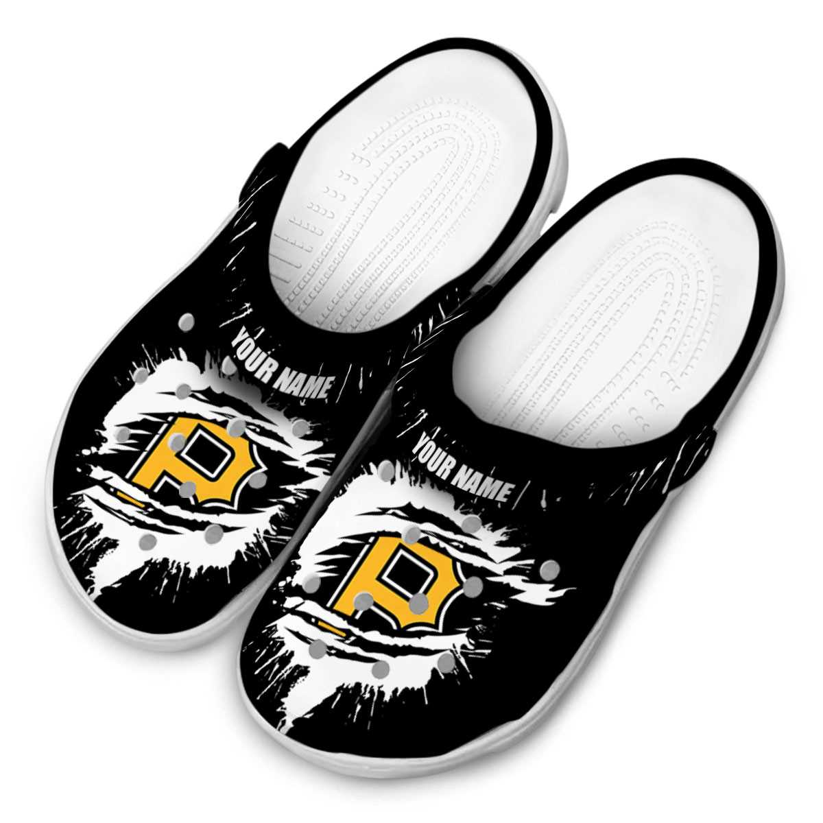Merchidea Pittsburgh Pirates MLB Sport Crocs Crocband Clogs Shoes Comfortable For Men Women and Kids