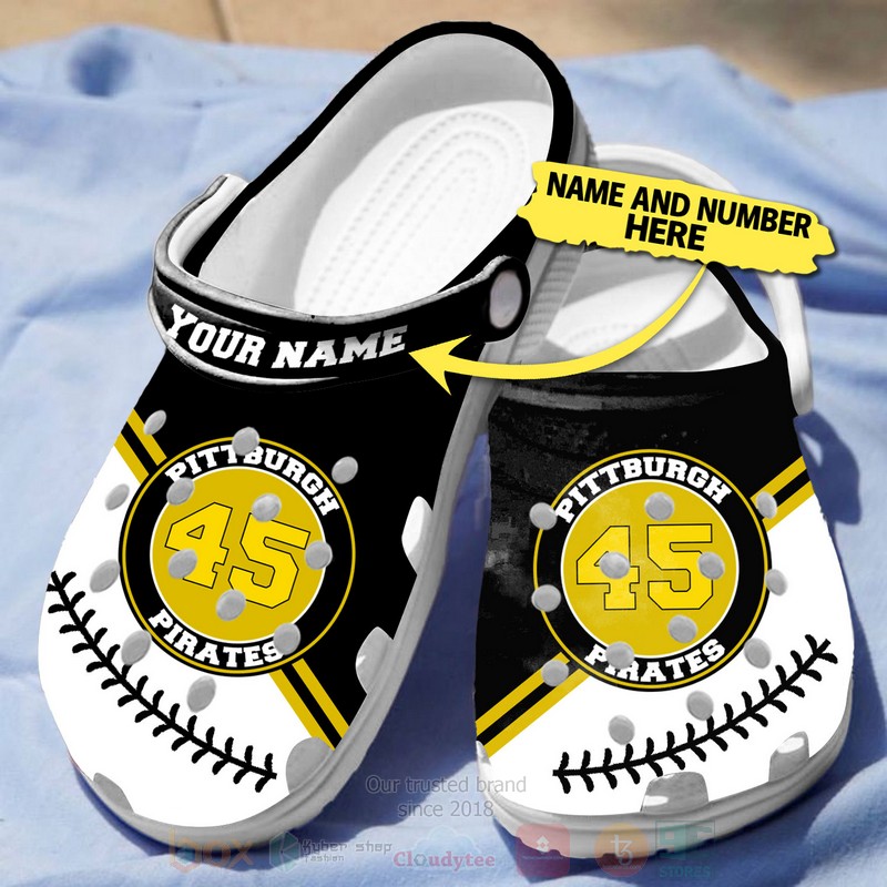 Merchidea Pittsburgh Pirates MLB Sport Crocs Crocband Clogs Shoes Comfortable For Men Women and Kids