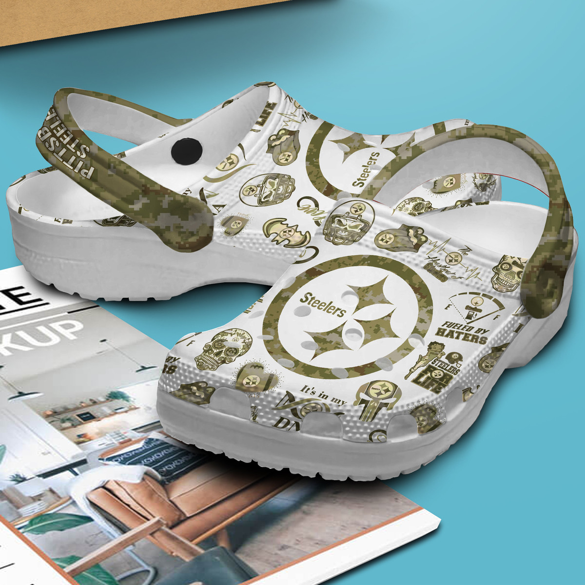 Merchidea Pittsburgh Steelers NFL Sport Crocs Crocband Clogs Shoes Comfortable For Men Women and Kids