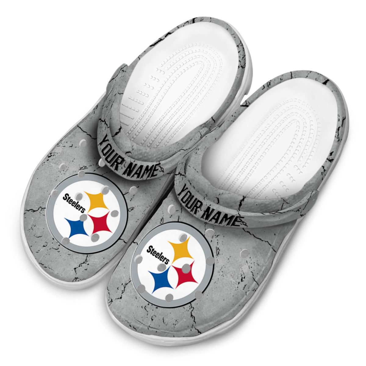 Merchidea Pittsburgh Steelers NFL Sport Crocs Crocband Clogs Shoes Comfortable For Men Women and Kids
