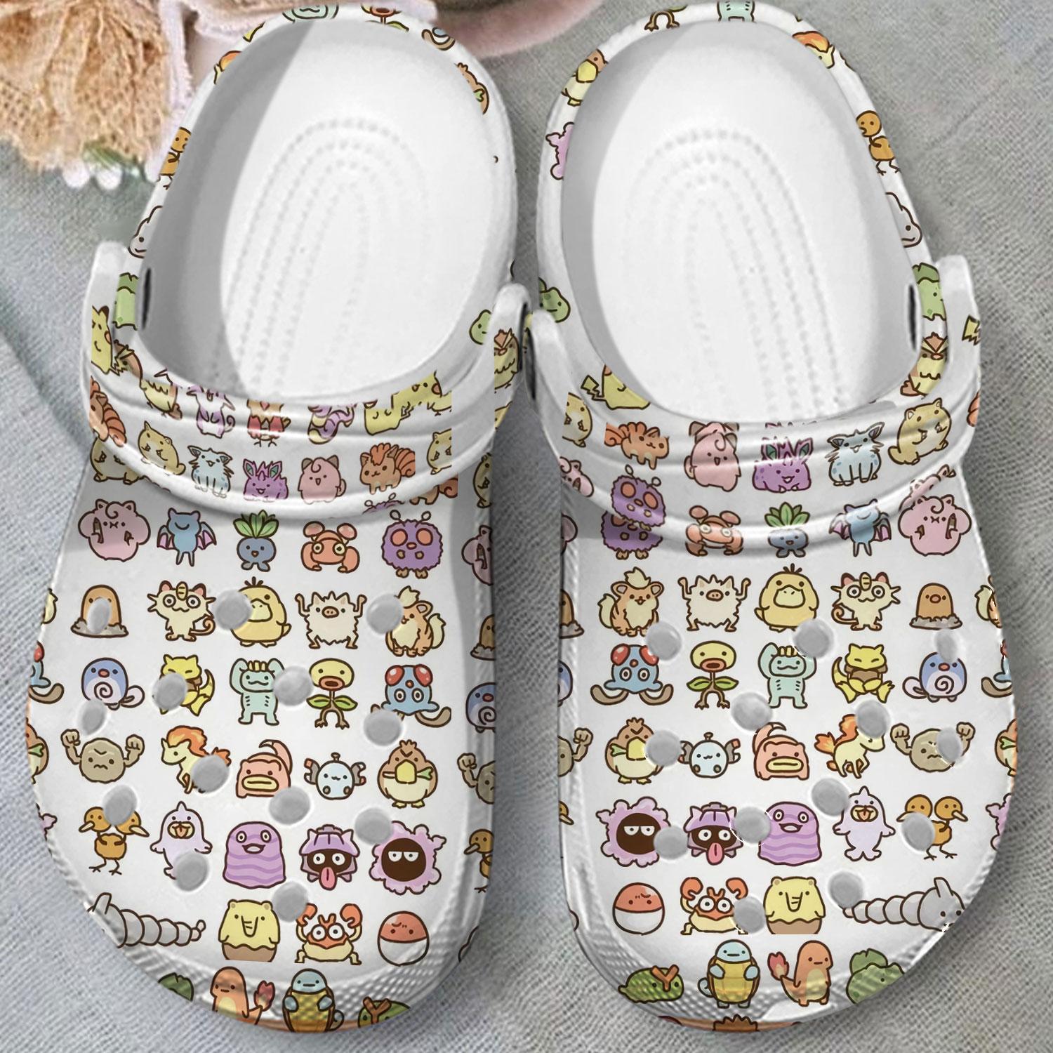 Merchidea Pokemon Anime Crocs Crocband Clogs Shoes Comfortable For Men Women and Kids