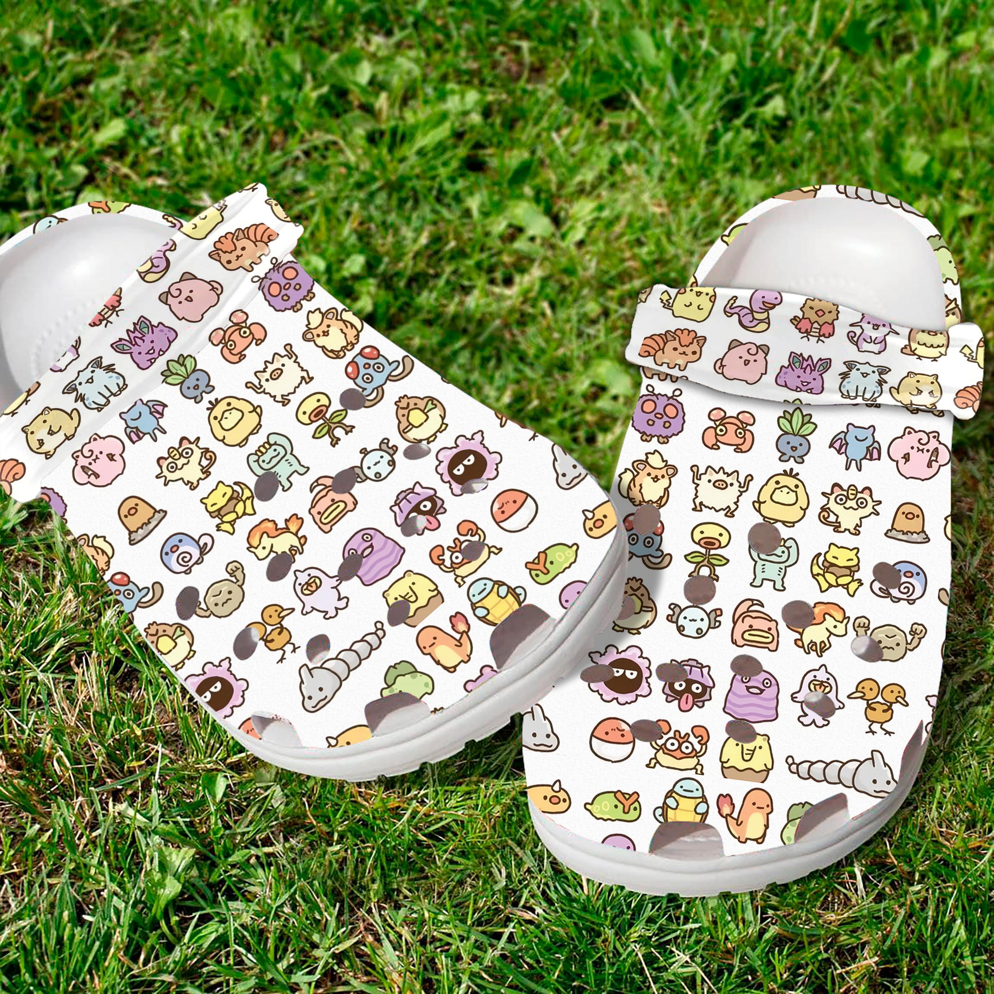 Merchidea Pokemon Anime Crocs Crocband Clogs Shoes Comfortable For Men Women and Kids