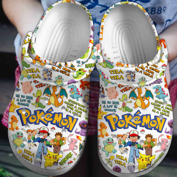 Merchidea Pokemon Anime Crocs Crocband Clogs Shoes Comfortable For Men Women and Kids