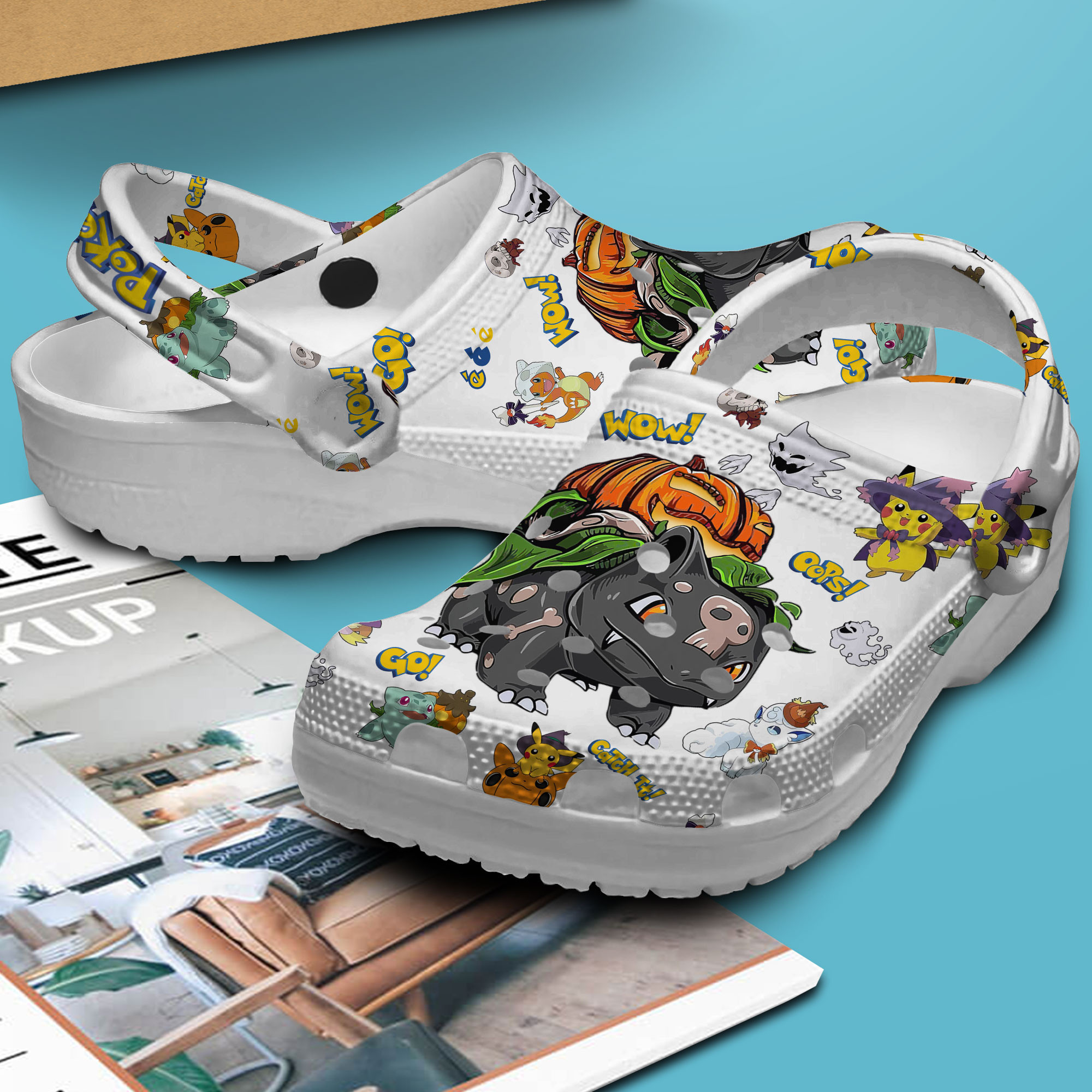 Merchidea Pokemon Cartoon Crocs Crocband Clogs Shoes Comfortable For Men Women and Kids