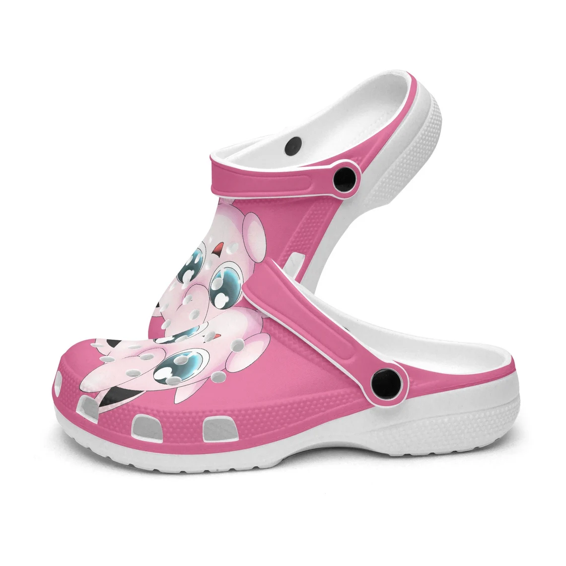 Merchidea Pokemon Jigglypuff Cartoon Crocs Crocband Shoes Clogs Custom Name For Men Women and Kids