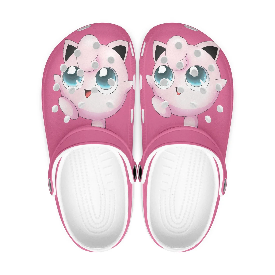 Merchidea Pokemon Jigglypuff Cartoon Crocs Crocband Shoes Clogs Custom Name For Men Women and Kids