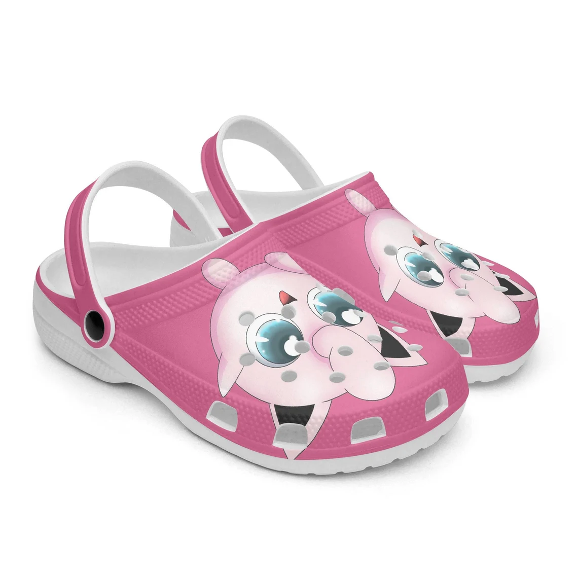 Merchidea Pokemon Jigglypuff Cartoon Crocs Crocband Shoes Clogs Custom Name For Men Women and Kids