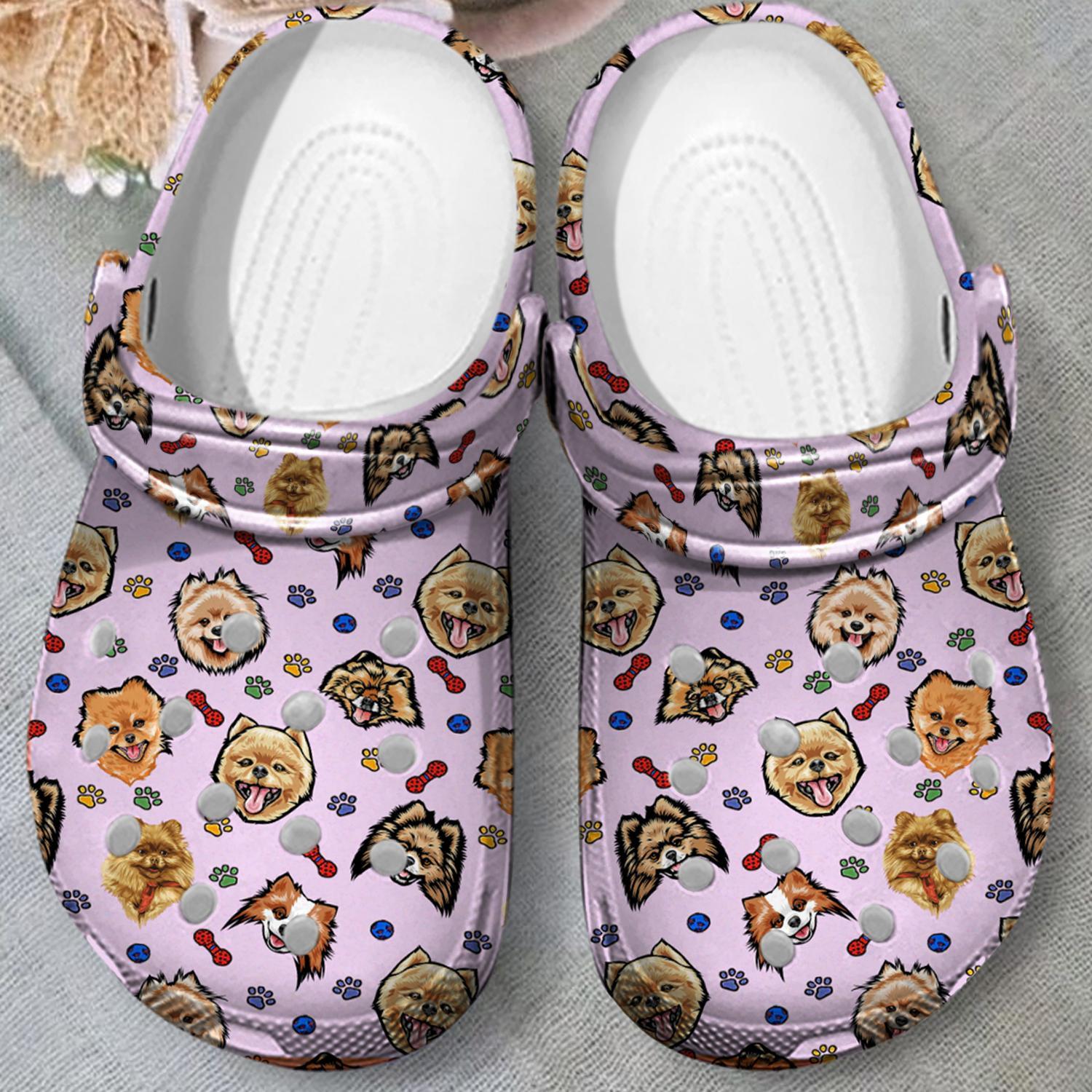 Merchidea Pomeranian Dog Crocs Crocband Clogs Shoes Comfortable For Men Women and Kids