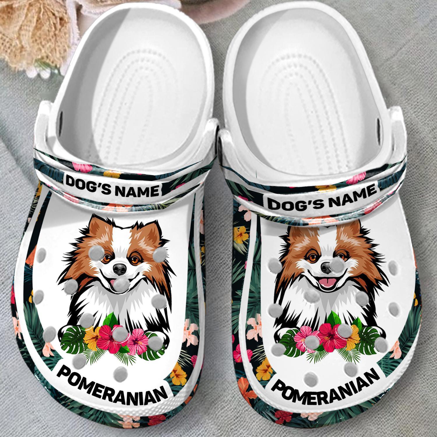 Merchidea Pomeranian Dog Crocs Crocband Clogs Shoes Comfortable For Men Women and Kids