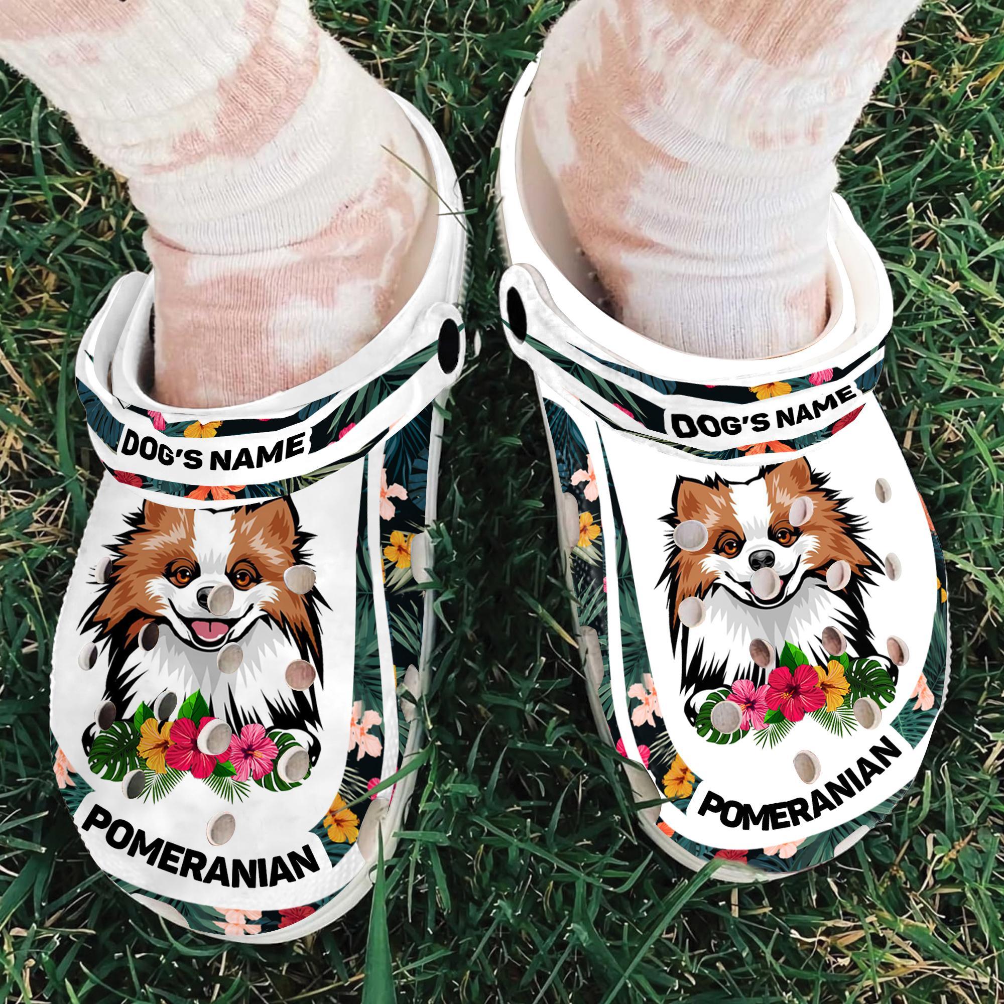 Merchidea Pomeranian Dog Crocs Crocband Clogs Shoes Comfortable For Men Women and Kids